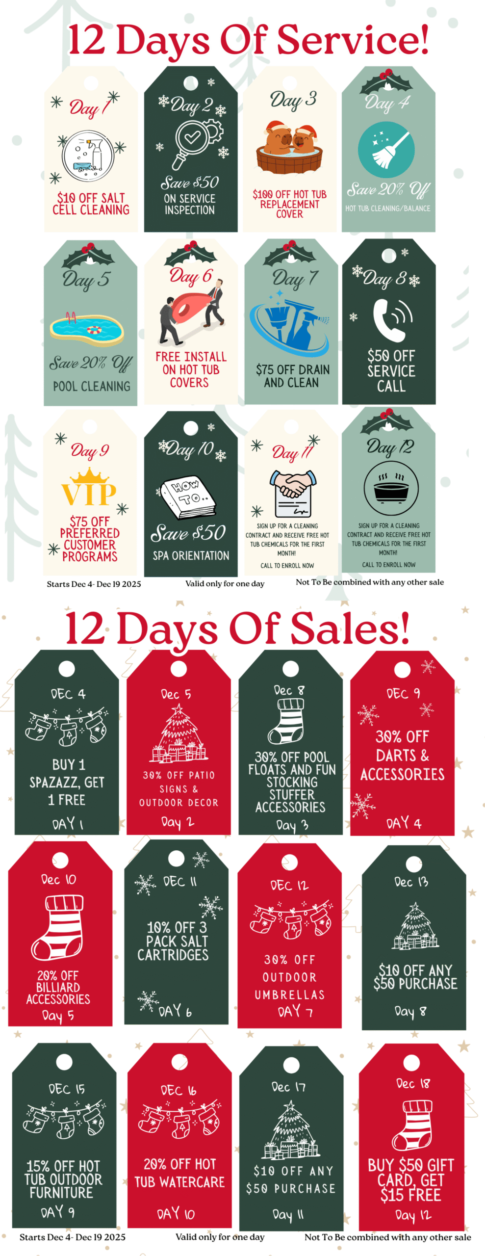 12 Days of Service & Sales